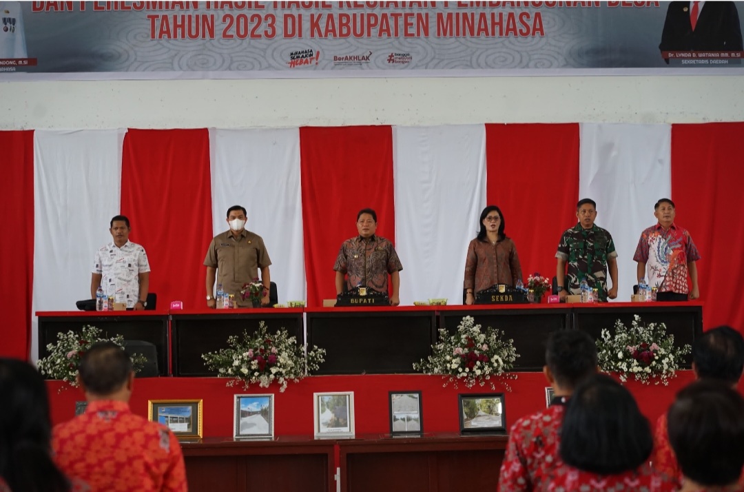 Bupati Kumendong Launching Dana Desa dan Resmikan Hasil Kegiatan Pembangunan Tahun 2023