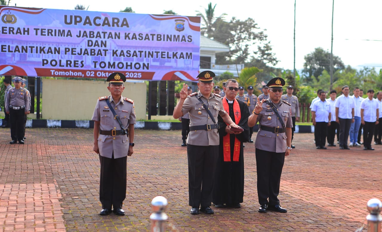2 Jabatan Kasat Polres Tomohon Dimutasi