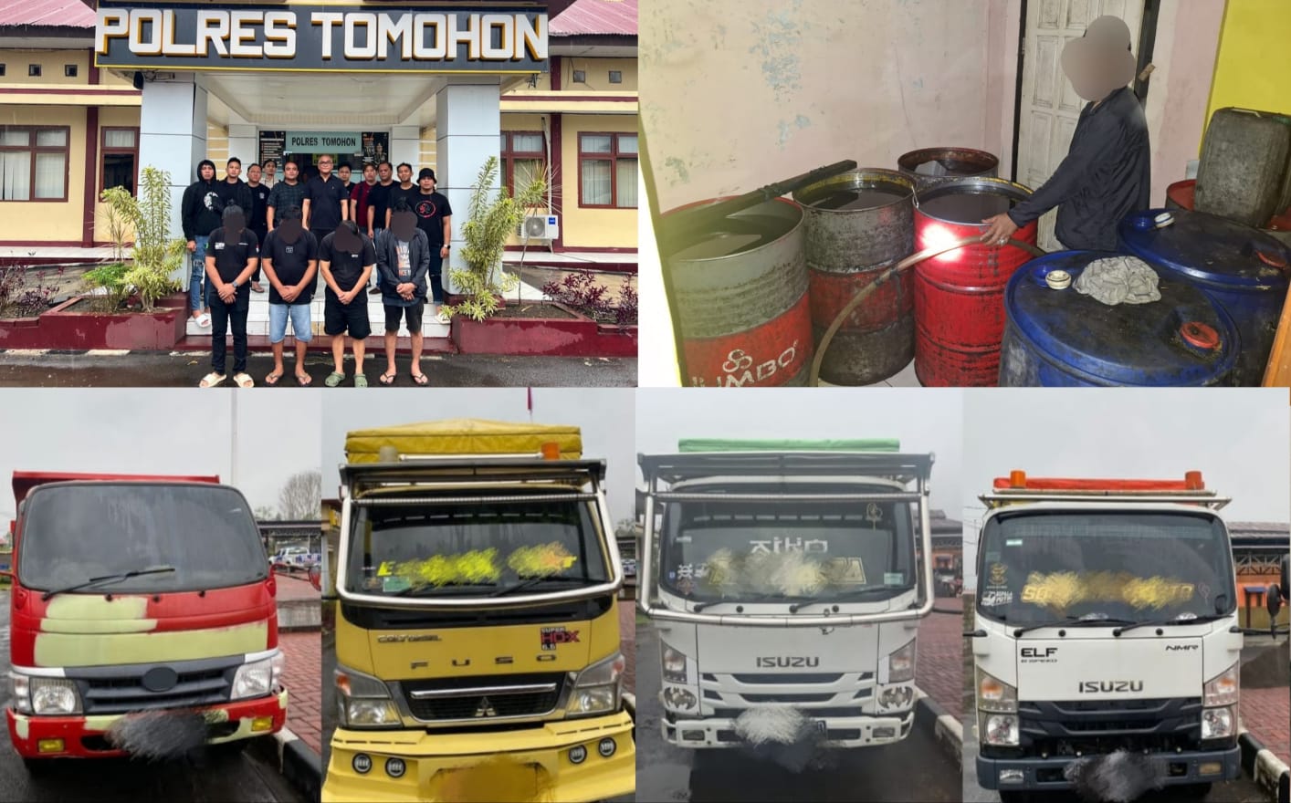 Polres Tomohon Bongkar Timbunan 1.529 Liter Solar